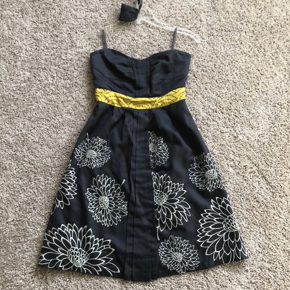 Anthropologie | Dresses | Anthropologie Black Embroidered Dress | Poshmark